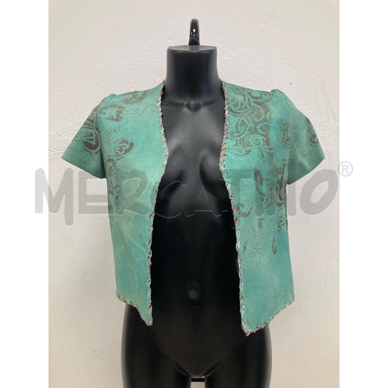 GILET DONNA LEGATTE AZZURRO PELLE CARTELLINO | Mercatino dell'Usato Gazzada schianno 1