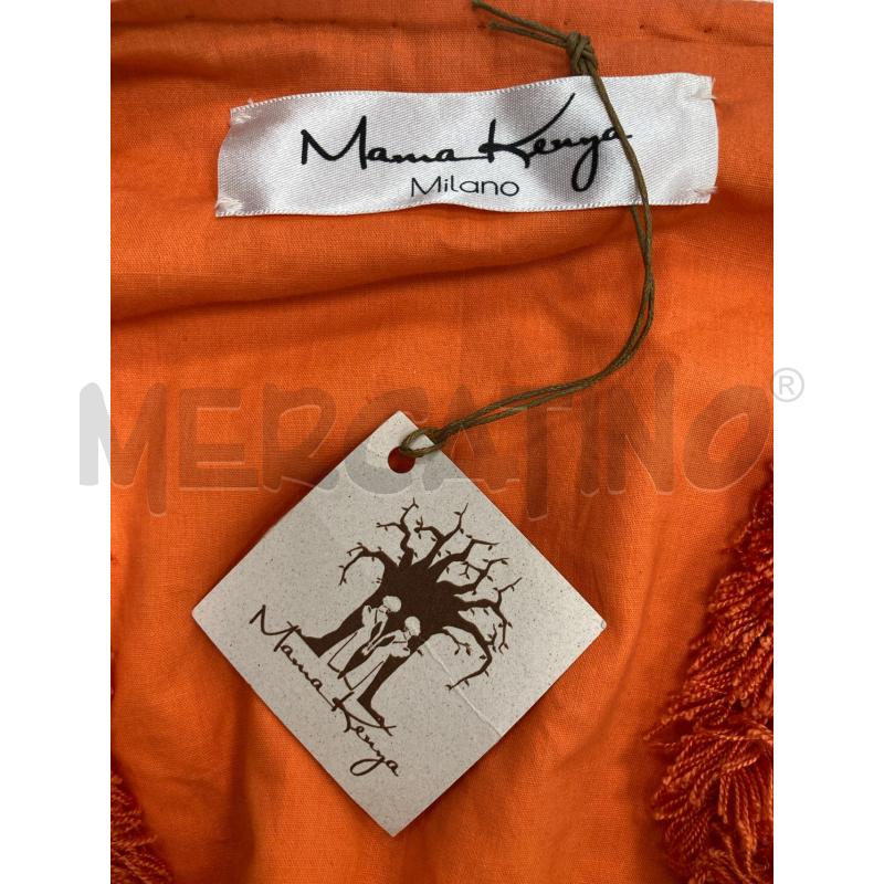 GILET DONNA MAMA KENYA ARANCIO PERLINE POM PON  | Mercatino dell'Usato Gazzada schianno 3