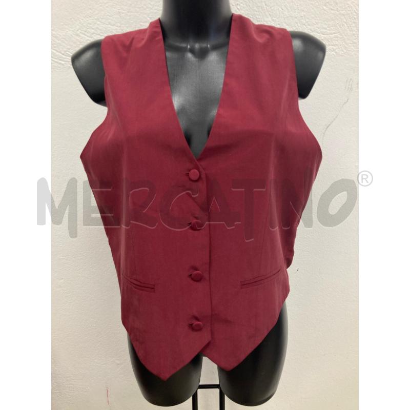 GILET DONNA PURA SETA BORDEAUX | Mercatino dell'Usato Gazzada schianno 1