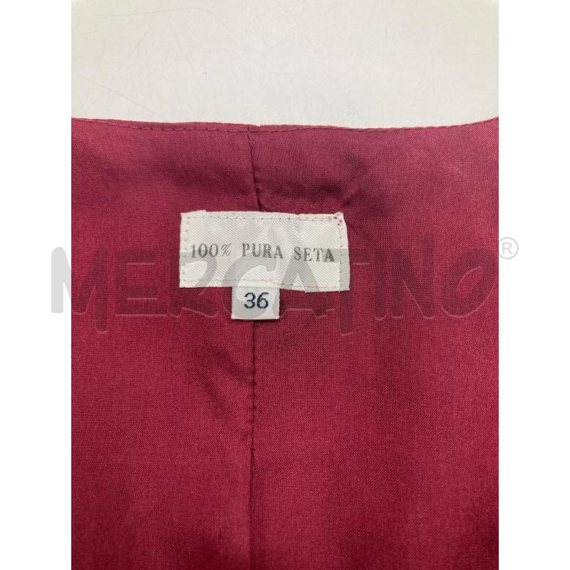 GILET DONNA PURA SETA BORDEAUX | Mercatino dell'Usato Gazzada schianno 3