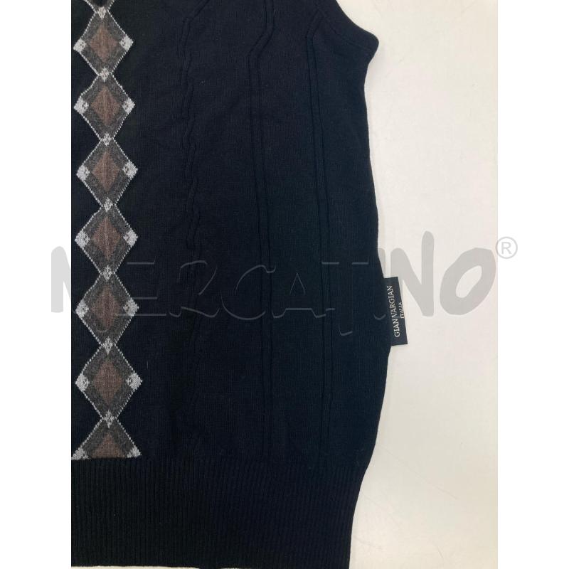 GILET GIAN VARGIAN NERO ROMBI   | Mercatino dell'Usato Gazzada schianno 3