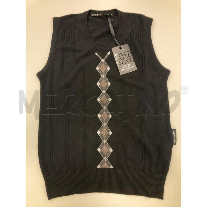 GILET GIAN VARGIAN NERO ROMBI   | Mercatino dell'Usato Gazzada schianno 5