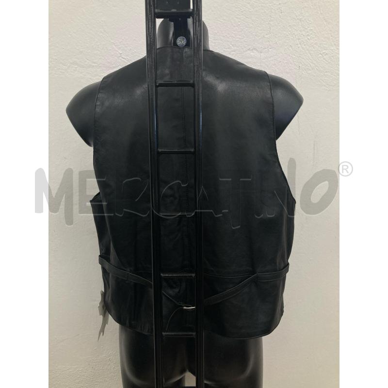 GILET PELLE NERO CARTELLINO | Mercatino dell'Usato Gazzada schianno 2