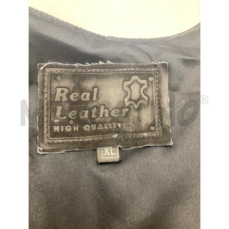 GILET PELLE NERO CARTELLINO | Mercatino dell'Usato Gazzada schianno 3