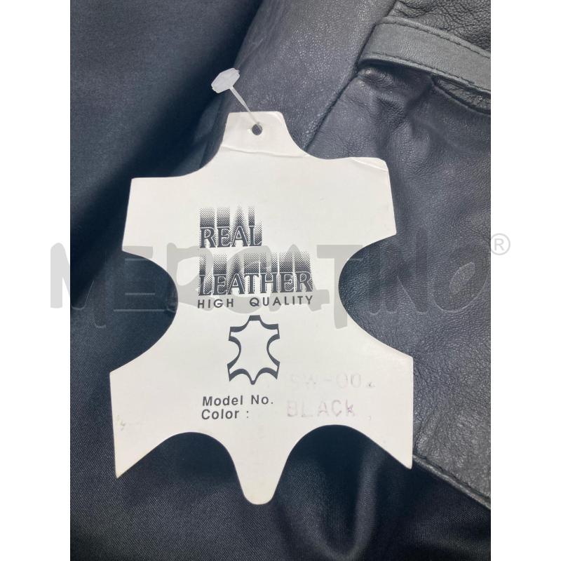 GILET PELLE NERO CARTELLINO | Mercatino dell'Usato Gazzada schianno 4