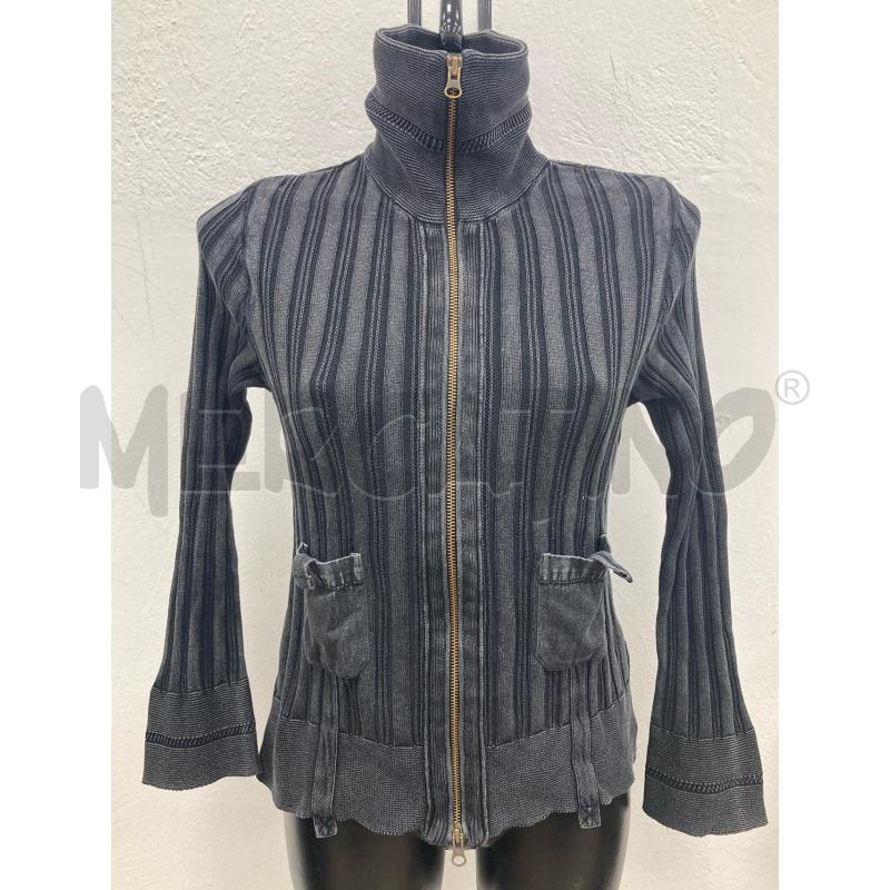 GOLFINO DONNA MARLBORO GRIGIO NERO MELANGE ZIP | Mercatino dell'Usato Gazzada schianno 1