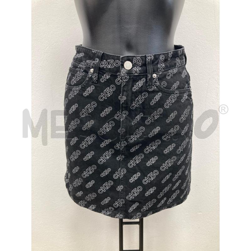 GONNA CALVIN KLEIN JEANS NERO LOGATA | Mercatino dell'Usato Gazzada schianno 1