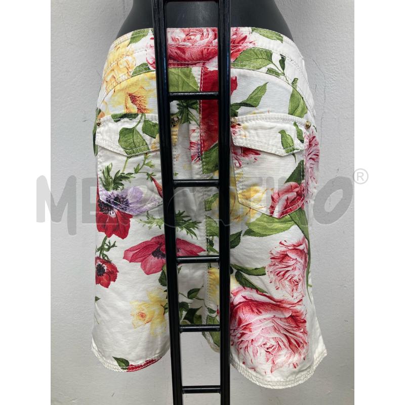 GONNA JEANS BIANCA ROBERTO CAVALLI STAMPA FIORI  | Mercatino dell'Usato Gazzada schianno 2