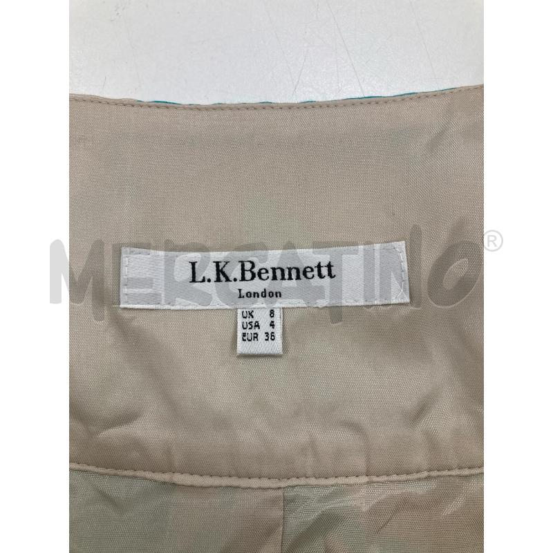 GONNA L.K. BENNETT BEIGE DISEGNO AZZURRO | Mercatino dell'Usato Gazzada schianno 3