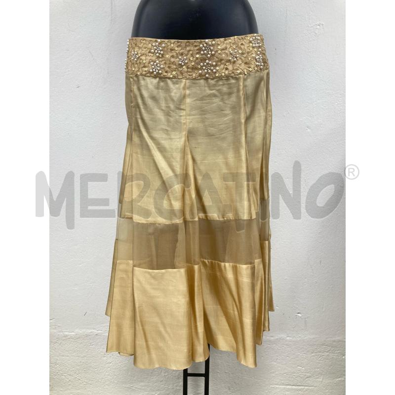 GONNA MAXMARA DORATA FASCIA PERLINE CARTELLINO | Mercatino dell'Usato Gazzada schianno 1