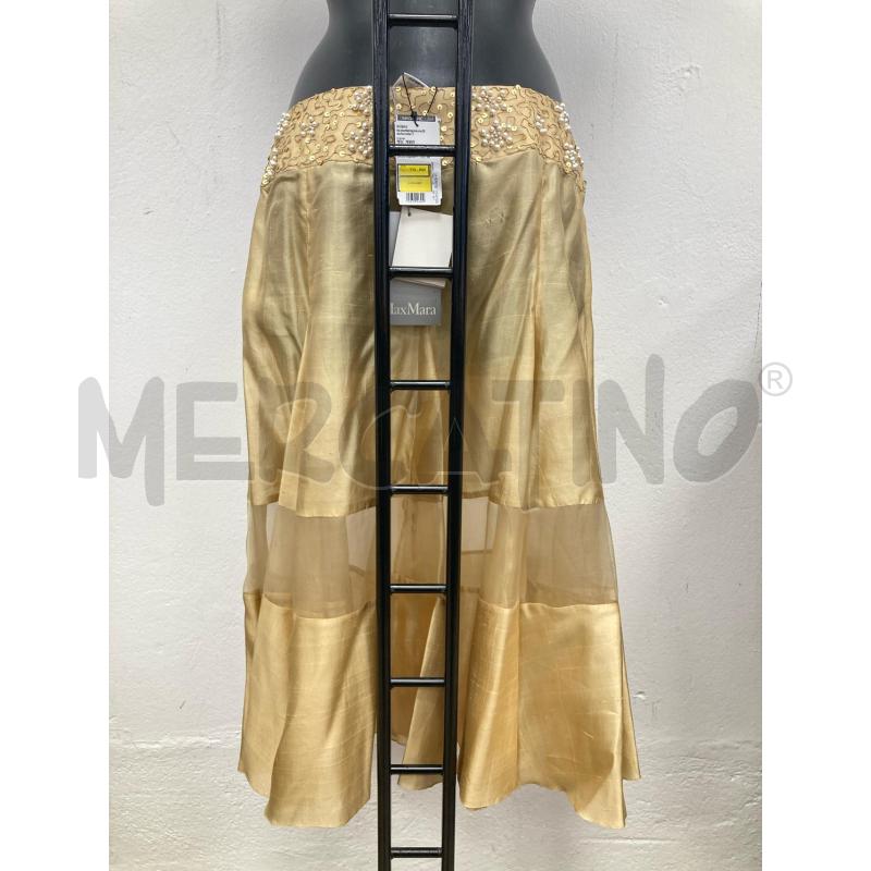 GONNA MAXMARA DORATA FASCIA PERLINE CARTELLINO | Mercatino dell'Usato Gazzada schianno 2
