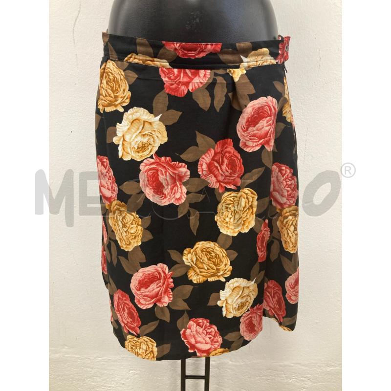 GONNA MAXMARA NERA ROSE ROSSE GIALLE  | Mercatino dell'Usato Gazzada schianno 1