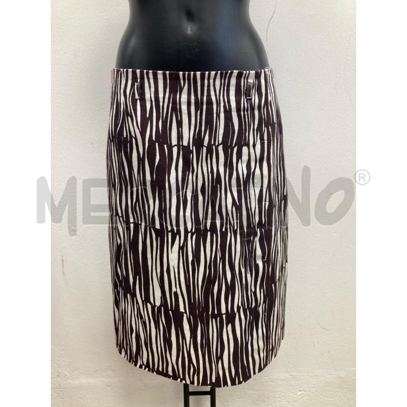 GONNA MAX MARA LINO BIANCA SEGNI MARRONI | Mercatino dell'Usato Gazzada schianno 1