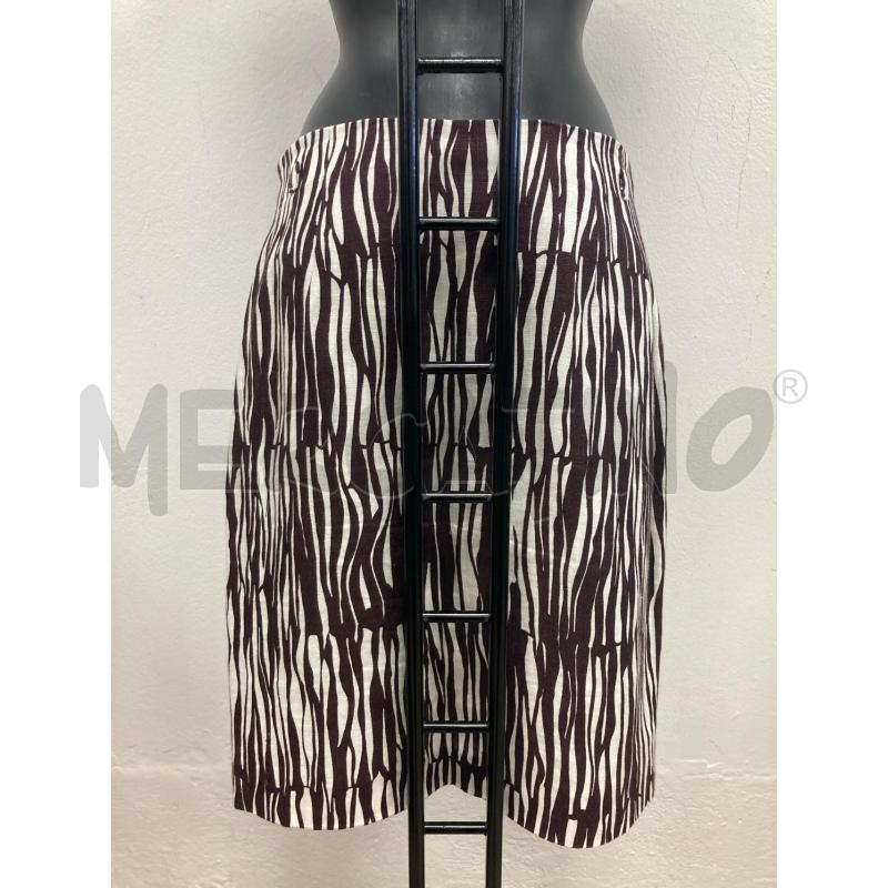 GONNA MAX MARA LINO BIANCA SEGNI MARRONI | Mercatino dell'Usato Gazzada schianno 2