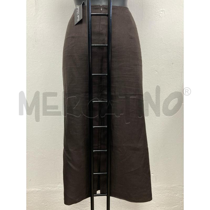 GONNA MAX MARA LINO MARRONE LUNGA | Mercatino dell'Usato Gazzada schianno 2