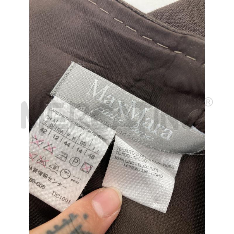 GONNA MAX MARA LINO MARRONE LUNGA | Mercatino dell'Usato Gazzada schianno 3