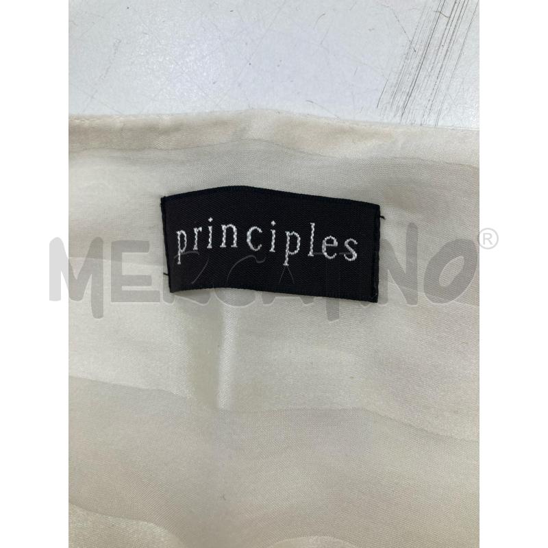 GONNA PRINCIPLES SETA RIGHE BIANCHE TRASPARENTI BORDO SOTTO NERO | Mercatino dell'Usato Gazzada schianno 3
