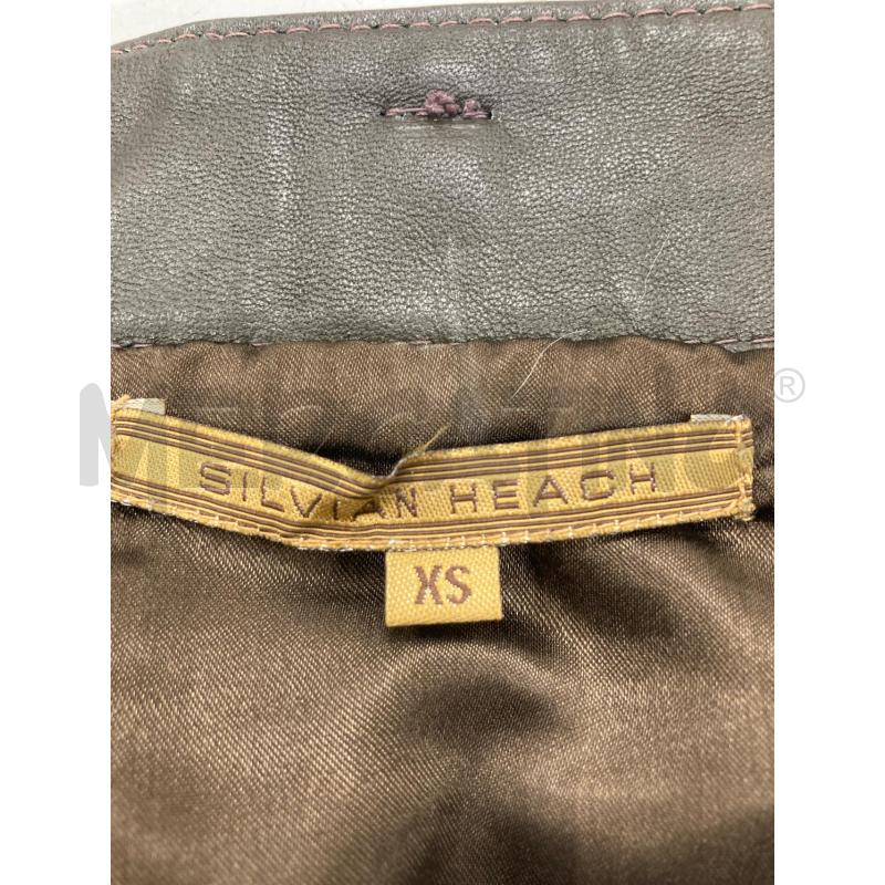 GONNA SILVIAN HEACH PELLE MARRONE CINTURA VERDE | Mercatino dell'Usato Gazzada schianno 3