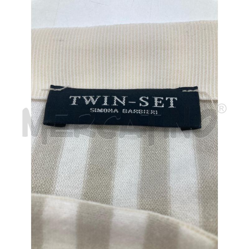 GONNA TWIN SET BIANCA RIGA NERO BEIGE | Mercatino dell'Usato Gazzada schianno 4