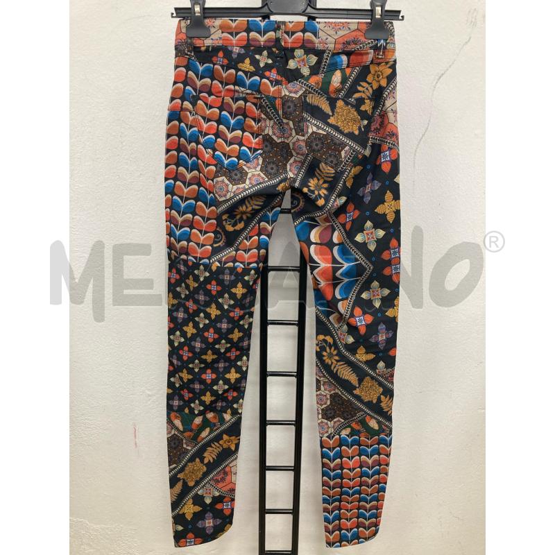 JEANS DONNA DESIGUAL NERO FANTASIA ARANCIO BLU | Mercatino dell'Usato Gazzada schianno 2