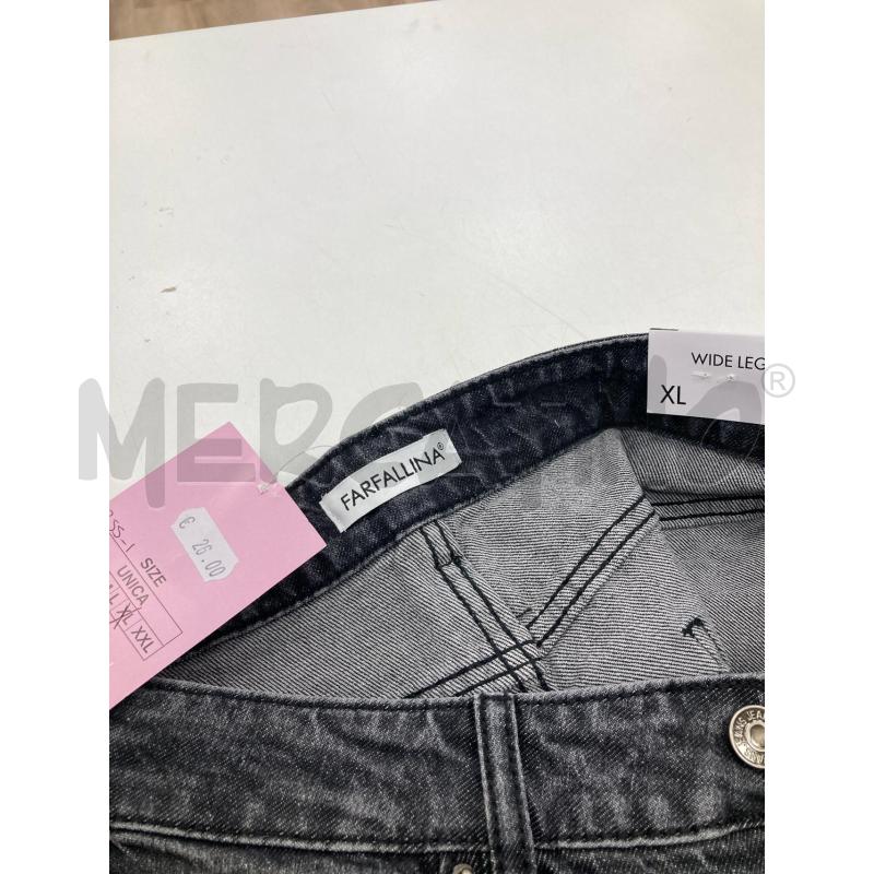 JEANS DONNA FARFALLINA NERO PALAZZO CARTELLINO | Mercatino dell'Usato Gazzada schianno 3