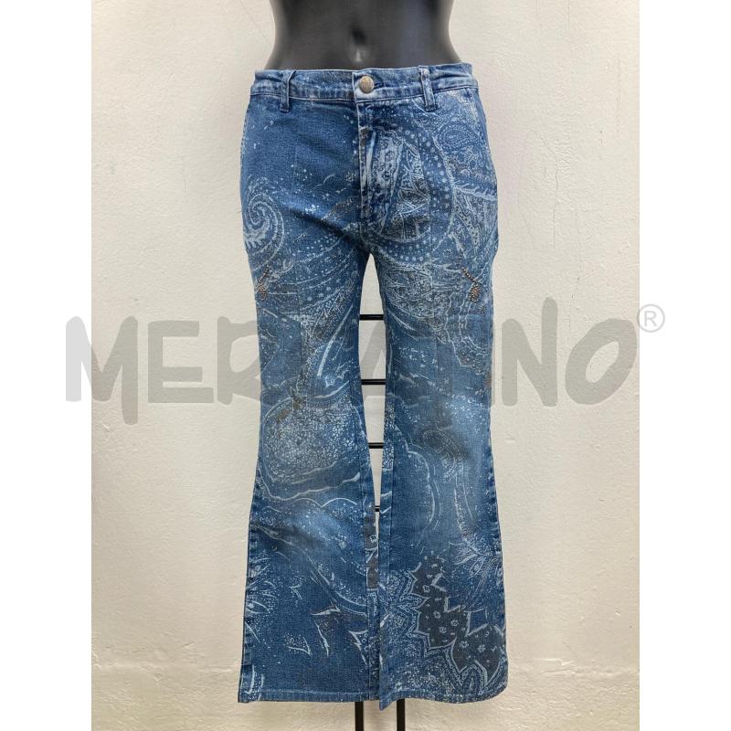 JEANS DONNA FERRE DISEGNI BIANCHI ALCUNI BRILLANTINI MANCANTI | Mercatino dell'Usato Gazzada schianno 1