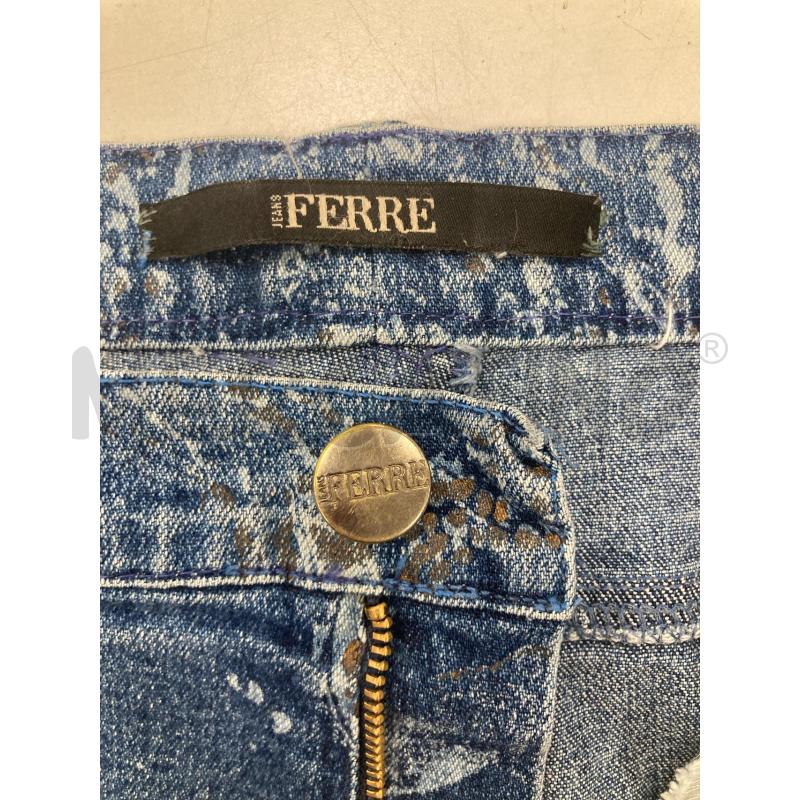 JEANS DONNA FERRE DISEGNI BIANCHI ALCUNI BRILLANTINI MANCANTI | Mercatino dell'Usato Gazzada schianno 3