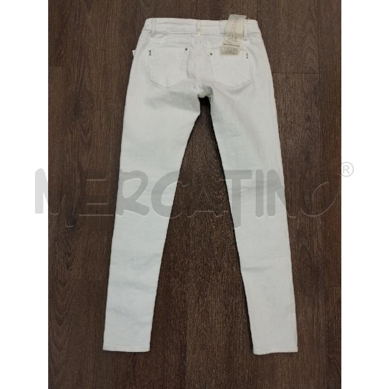 JEANS DONNA FRANCOMINA BIANCO PAILETTE PERLINE | Mercatino dell'Usato Gazzada schianno 2
