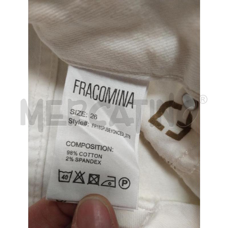 JEANS DONNA FRANCOMINA BIANCO PAILETTE PERLINE | Mercatino dell'Usato Gazzada schianno 4