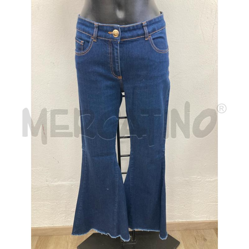JEANS DONNA NENETTE BLU ZAMPA FONDO SFRANGIATO | Mercatino dell'Usato Gazzada schianno 1