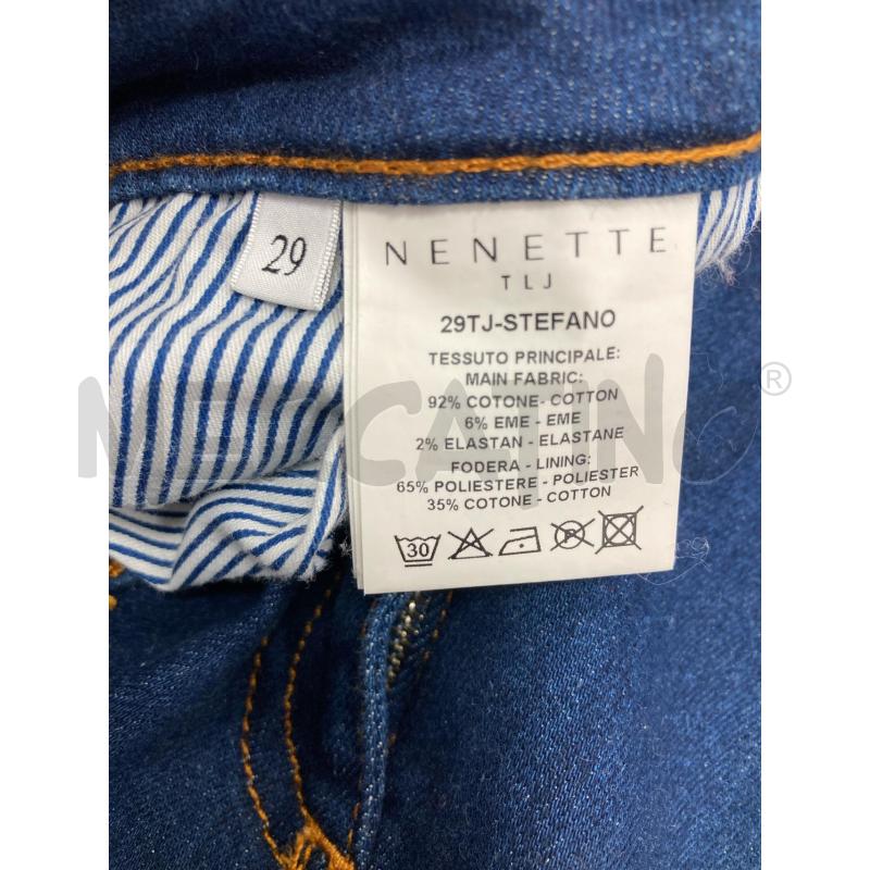 JEANS DONNA NENETTE BLU ZAMPA FONDO SFRANGIATO | Mercatino dell'Usato Gazzada schianno 4