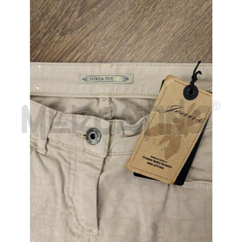 JEANS DONNA PATRIZIA PEPE BEIGE PAILETTE | Mercatino dell'Usato Gazzada schianno 4