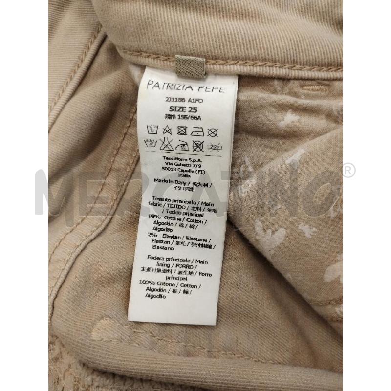 JEANS DONNA PATRIZIA PEPE BEIGE PAILETTE | Mercatino dell'Usato Gazzada schianno 5