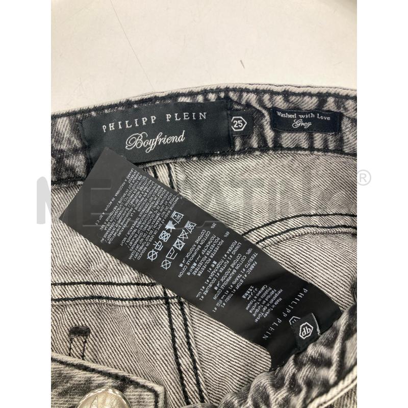 JEANS DONNA PHILIPP PLEIN GRIGIO BOTTONE TIPO BOCCINO ALI  | Mercatino dell'Usato Gazzada schianno 3