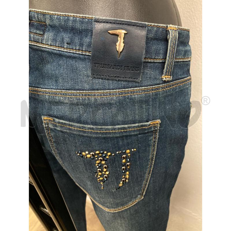 JEANS DONNA TRUSSARDI BRILLANTINI TASCA  | Mercatino dell'Usato Gazzada schianno 3