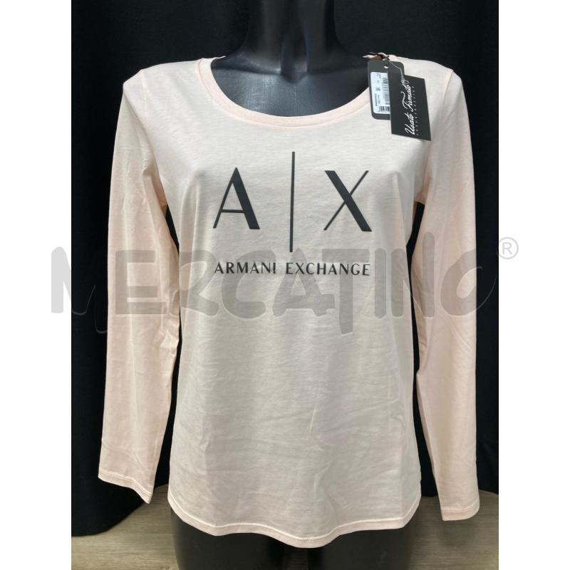 MAGLIA DONNA ARMANI ROSA MANICA LUNGA | Mercatino dell'Usato Gazzada schianno 1