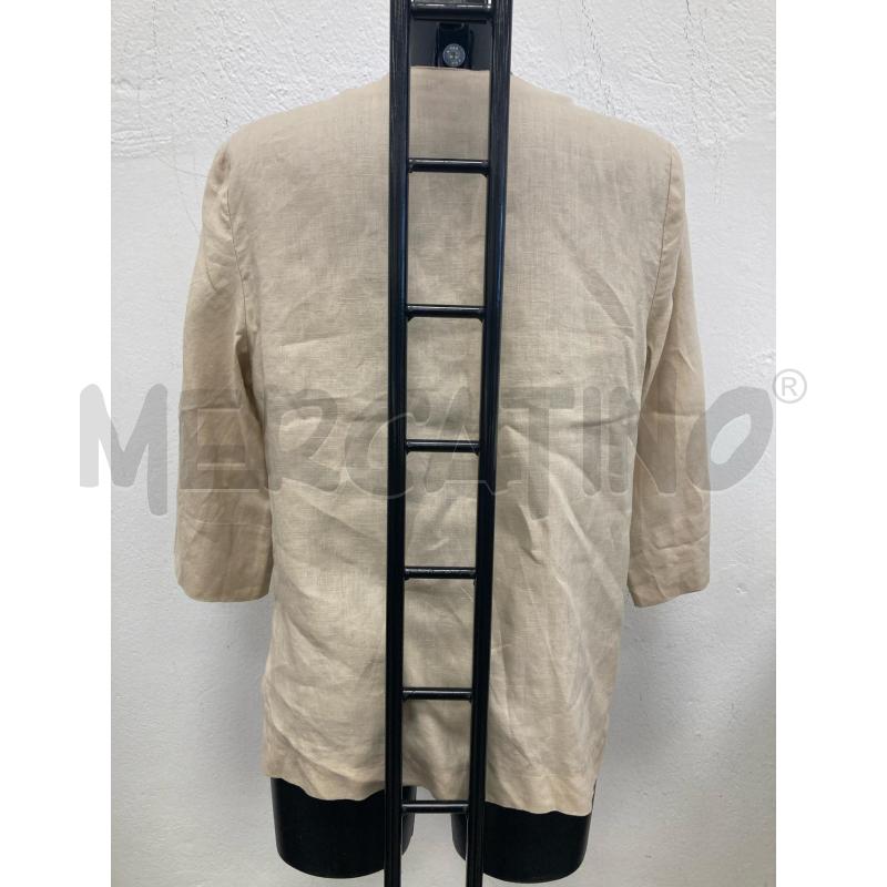 MAGLIA DONNA LINO BEIGE COLLO RICAMO MARRONE COLORI DEL SOLE  | Mercatino dell'Usato Gazzada schianno 2