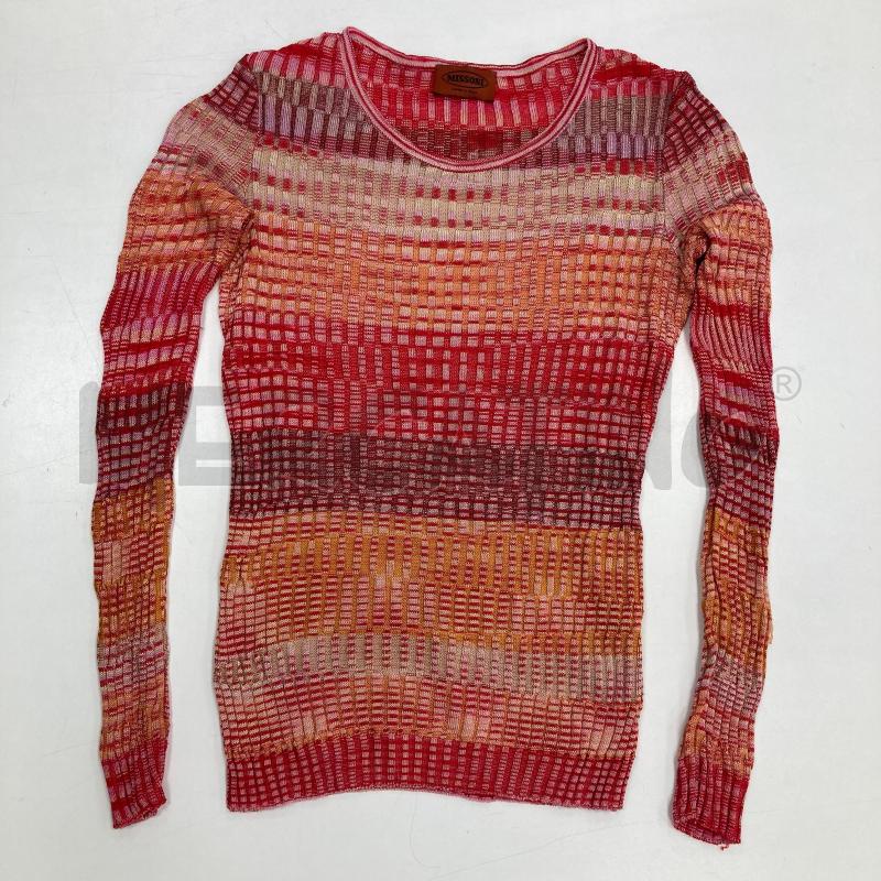 MAGLIA DONNA MISSONI ARANCIO ROSSO  | Mercatino dell'Usato Gazzada schianno 1