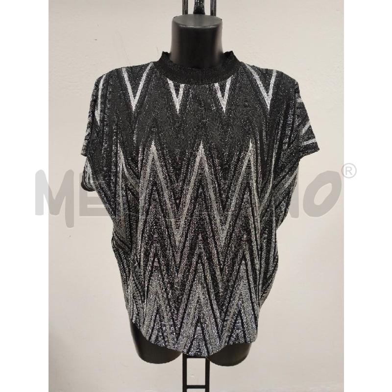 MAGLIA DONNA MISSONI LAME NERO BIANCO | Mercatino dell'Usato Gazzada schianno 1