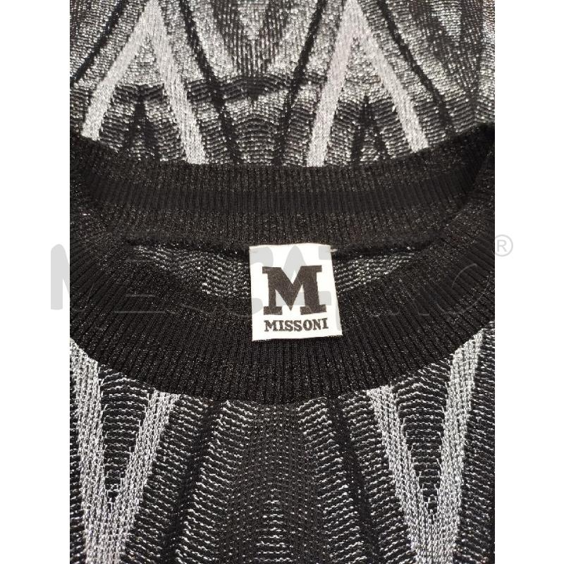 MAGLIA DONNA MISSONI LAME NERO BIANCO | Mercatino dell'Usato Gazzada schianno 3