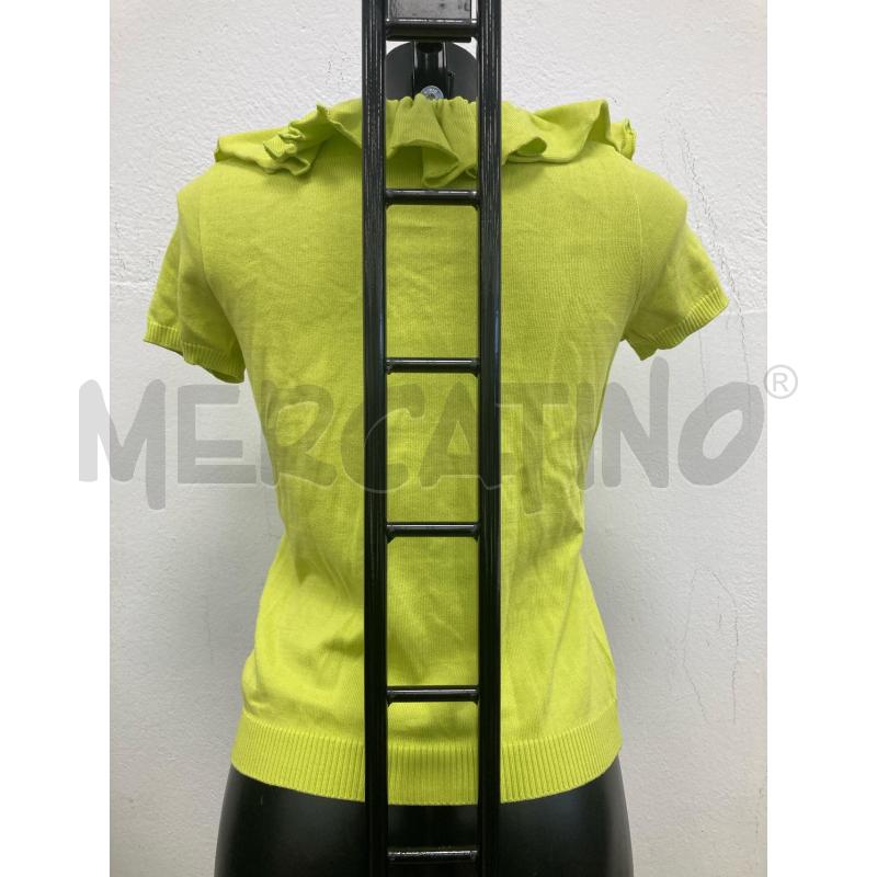 MAGLIA DONNA MOSCHINO JEANS LIME COLLO FRUFRU | Mercatino dell'Usato Gazzada schianno 2