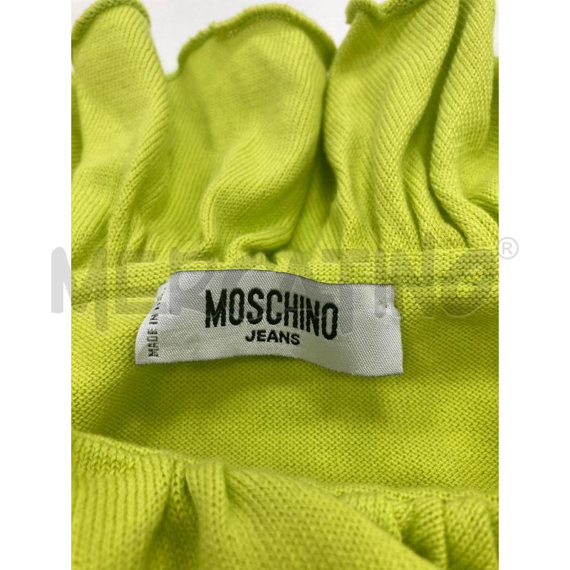 MAGLIA DONNA MOSCHINO JEANS LIME COLLO FRUFRU | Mercatino dell'Usato Gazzada schianno 3