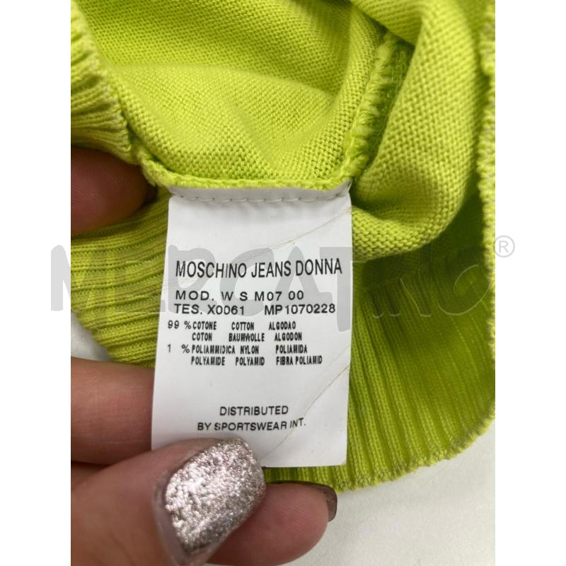 MAGLIA DONNA MOSCHINO JEANS LIME COLLO FRUFRU | Mercatino dell'Usato Gazzada schianno 4