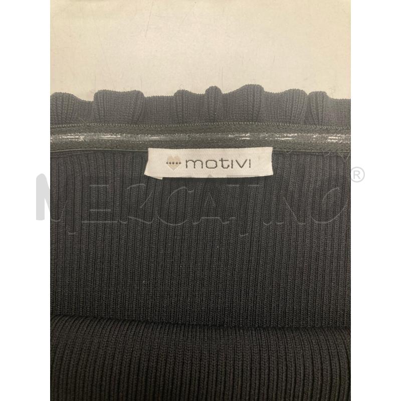 MAGLIA DONNA MOTIVI NERA COSTINE COLLO BARCHETTA | Mercatino dell'Usato Gazzada schianno 3