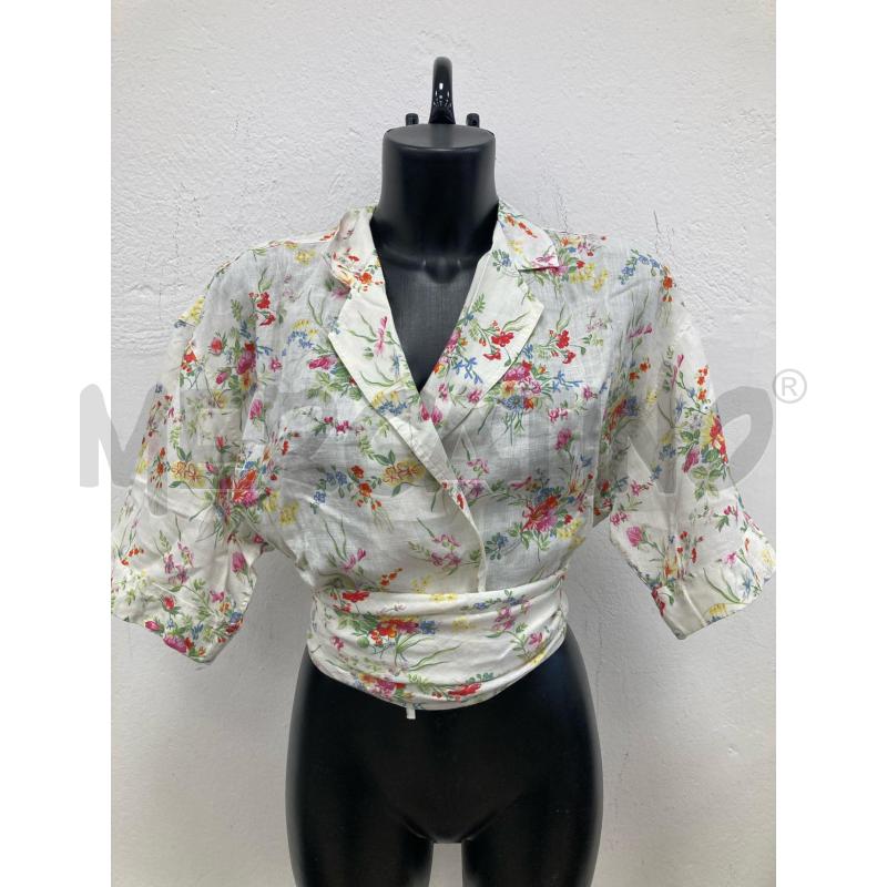 MAGLIA DONNA SPORTMAX BEIGE FIORATA+SCIARPA | Mercatino dell'Usato Gazzada schianno 1