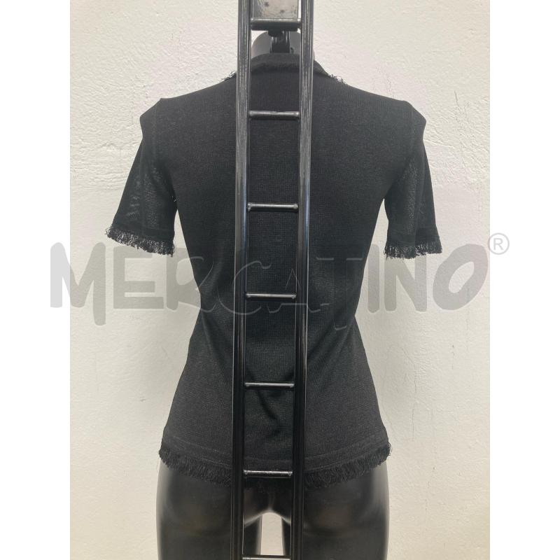 MAGLIA DONNA VERSACE COLLECTION NERA FILI ARGENTO | Mercatino dell'Usato Gazzada schianno 2