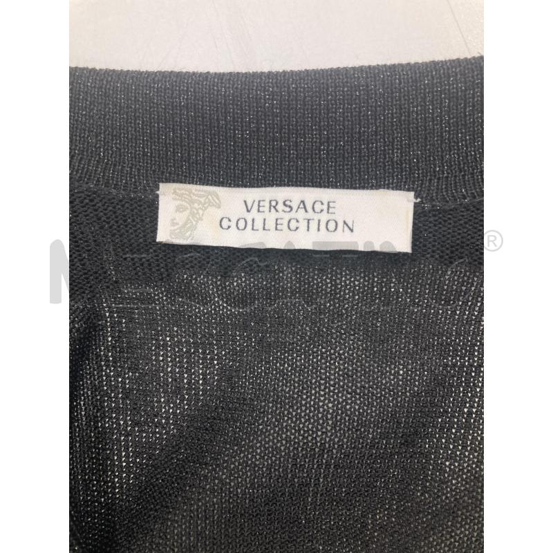 MAGLIA DONNA VERSACE COLLECTION NERA FILI ARGENTO | Mercatino dell'Usato Gazzada schianno 3