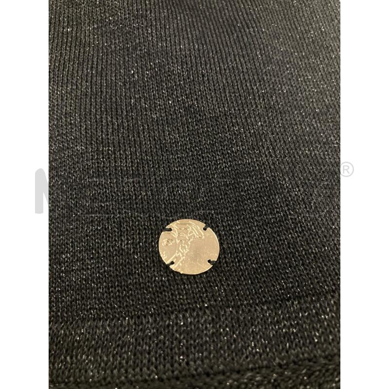 MAGLIA DONNA VERSACE COLLECTION NERA FILI ARGENTO | Mercatino dell'Usato Gazzada schianno 4