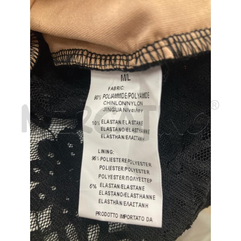 MAGLIA DONNA VINCEOTTO NERO PIZZO CORPETTO BEIGE CARTELLINO | Mercatino dell'Usato Gazzada schianno 3