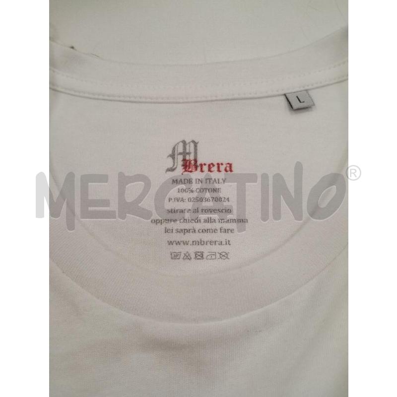 MAGLIA UOMO MBRERA BIANCA CARTELLINO SCRITTA ROSSA | Mercatino dell'Usato Gazzada schianno 3